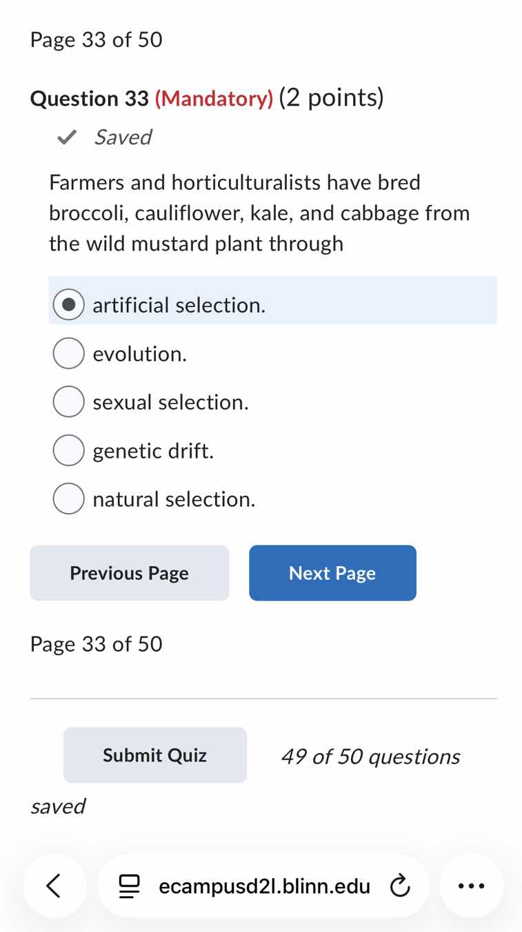 page 33 of 50 question 33 (mandatory) (2 points) ✓ saved farmers and ho…