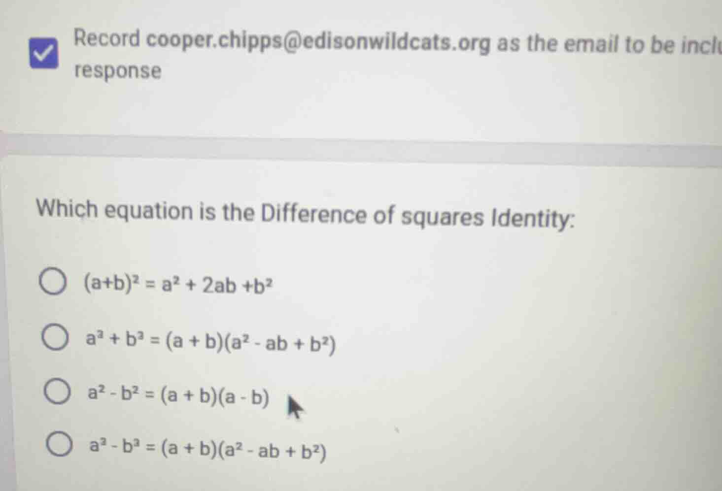 record cooper.chipps@edisonwildcats.org as the email to be inclu respon…