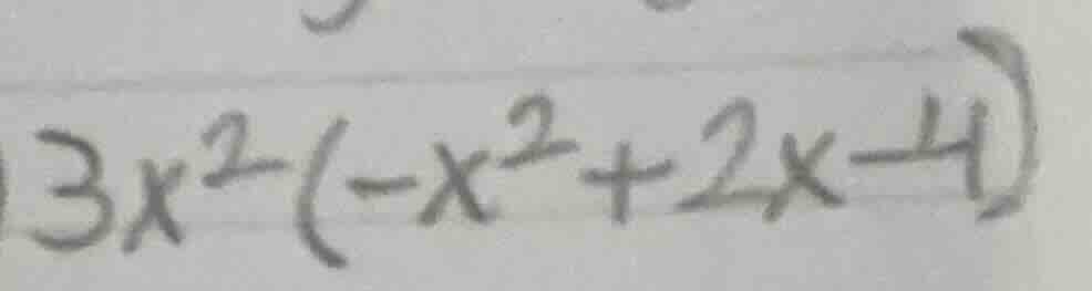 $3x^{2}(-x^{2}+2x-4)$