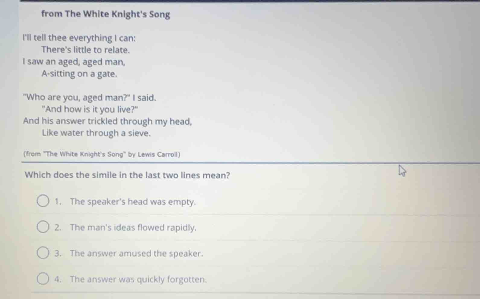 from the white knights song ill tell thee everything i can: theres litt…