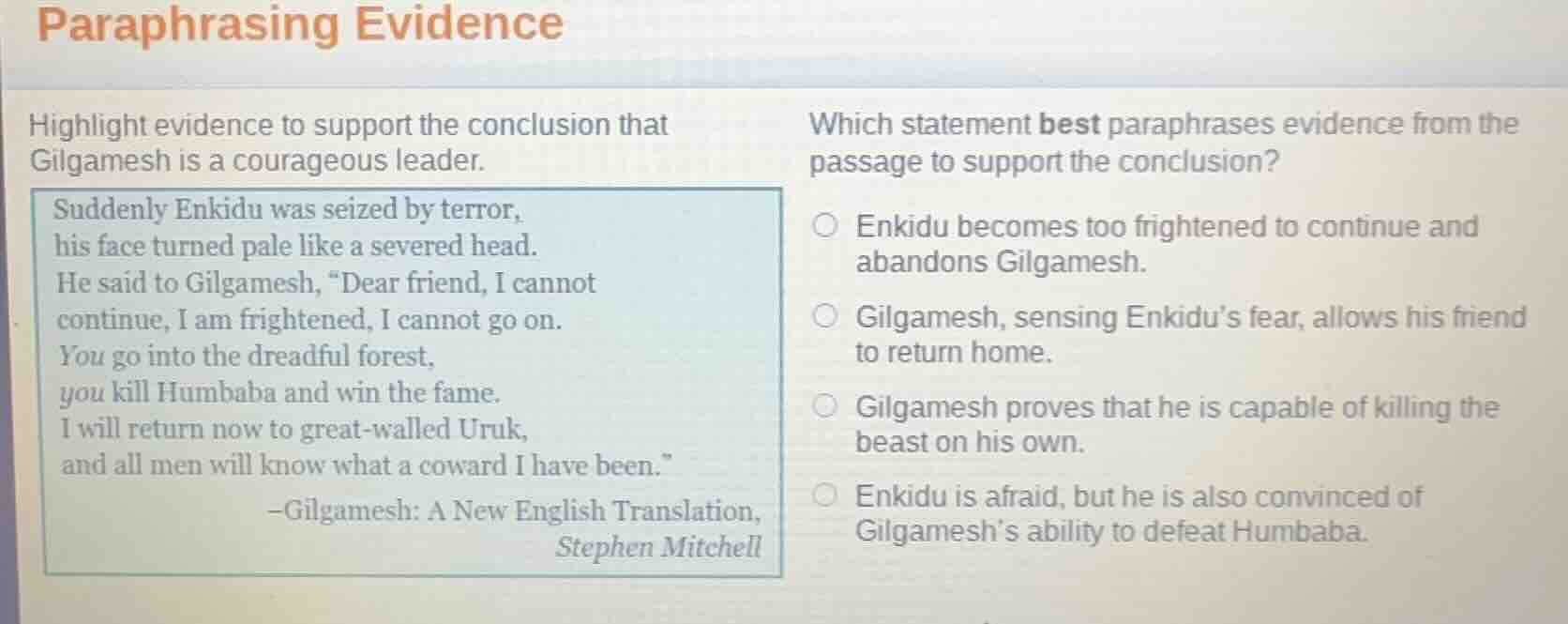 paraphrasing evidence highlight evidence to support the conclusion that…