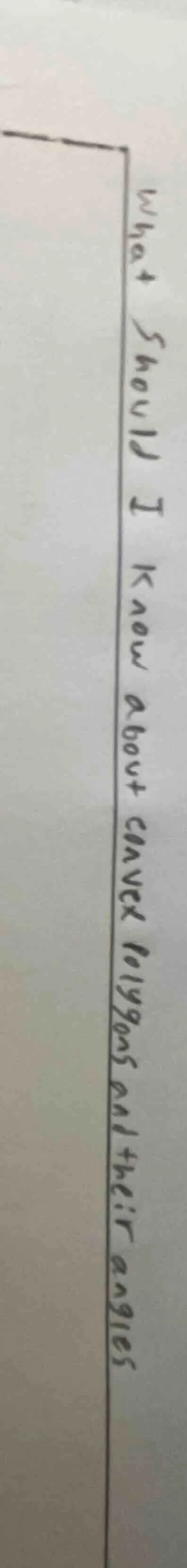 what should i know about convex polygons and their angles