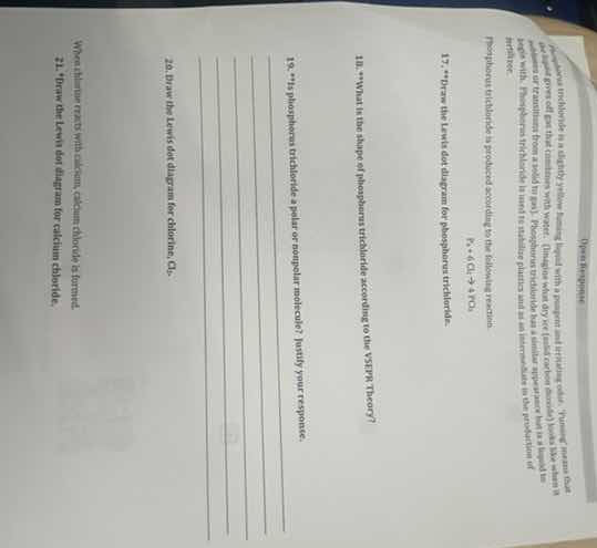 name: homework phosphorus trichloride is a slightly yellow fuming liqui…