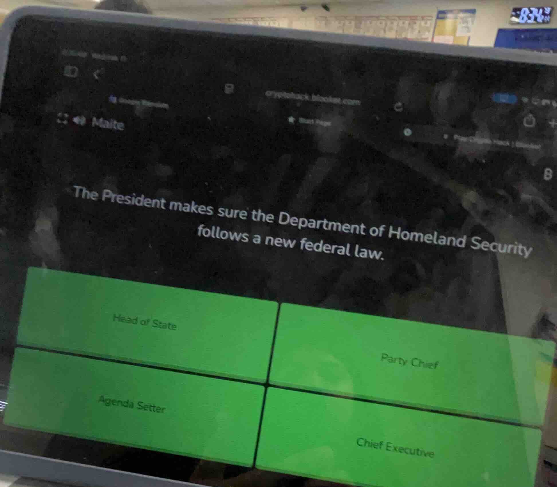 the president makes sure the department of homeland security follows a …