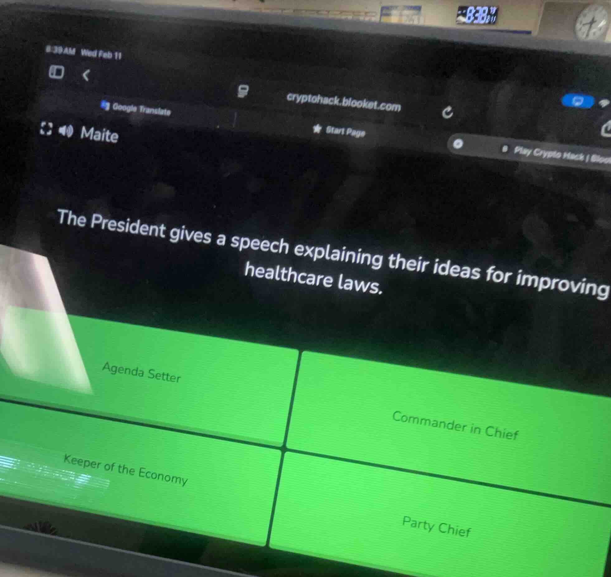 the president gives a speech explaining their ideas for improving healt…