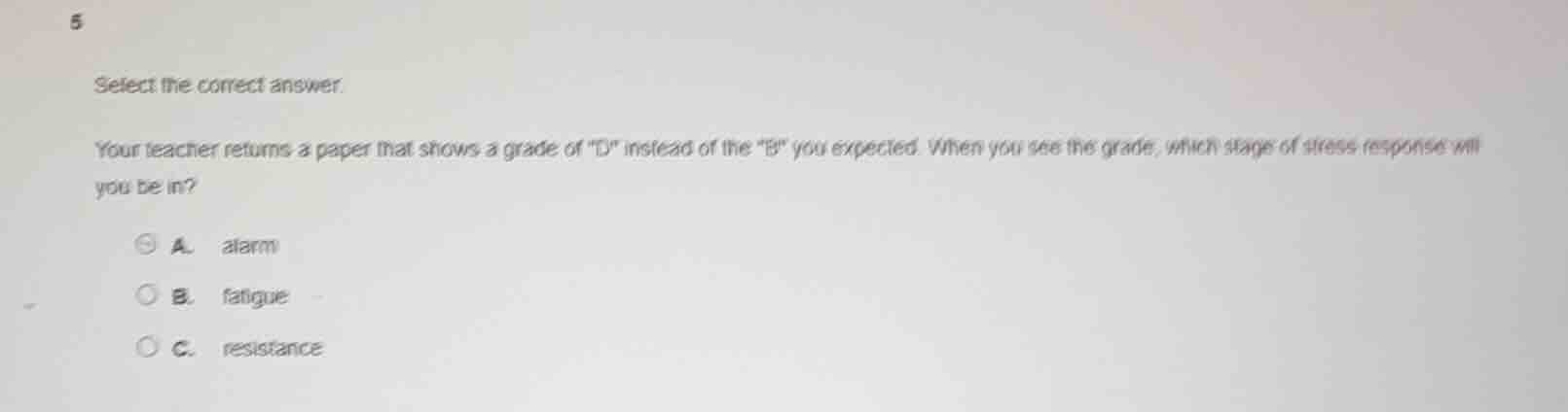 5 select the correct answer. your teacher returns a paper that shows a …