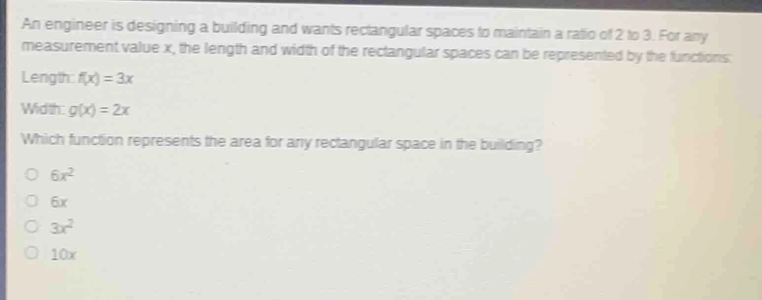 an engineer is designing a building and wants rectangular spaces to mai…