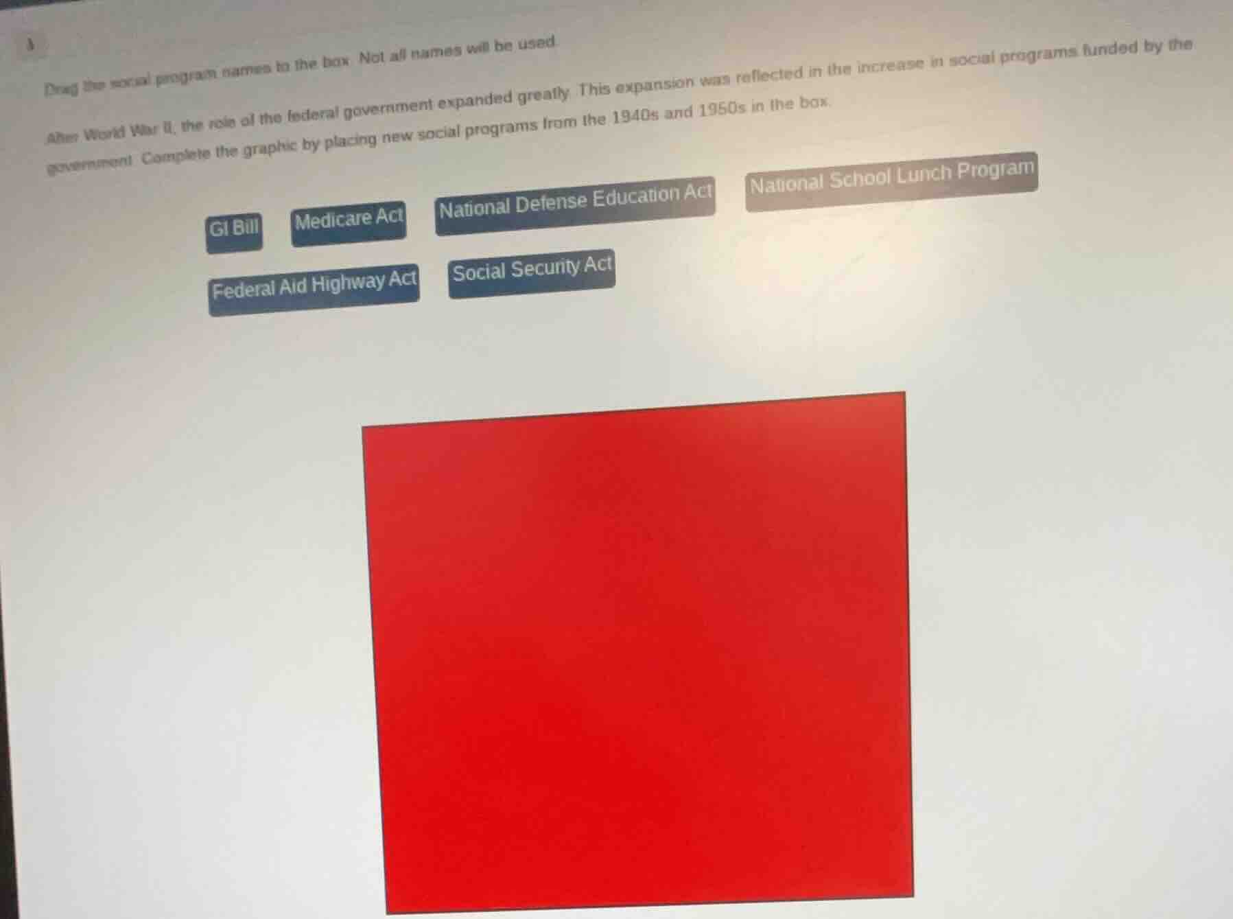 1 drag the social program names to the box. not all names will be used.…