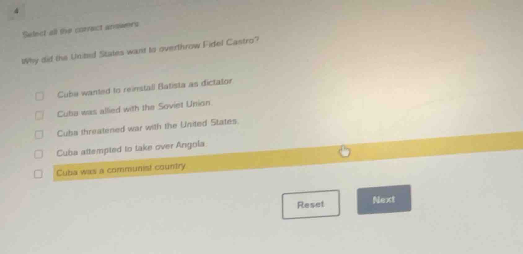 4 select all the correct answers why did the united states want to over…