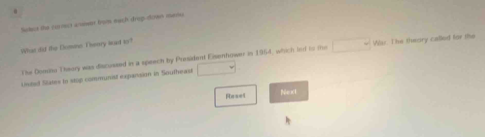 8 select the correct answer from each drop-down menu. what did the domi…
