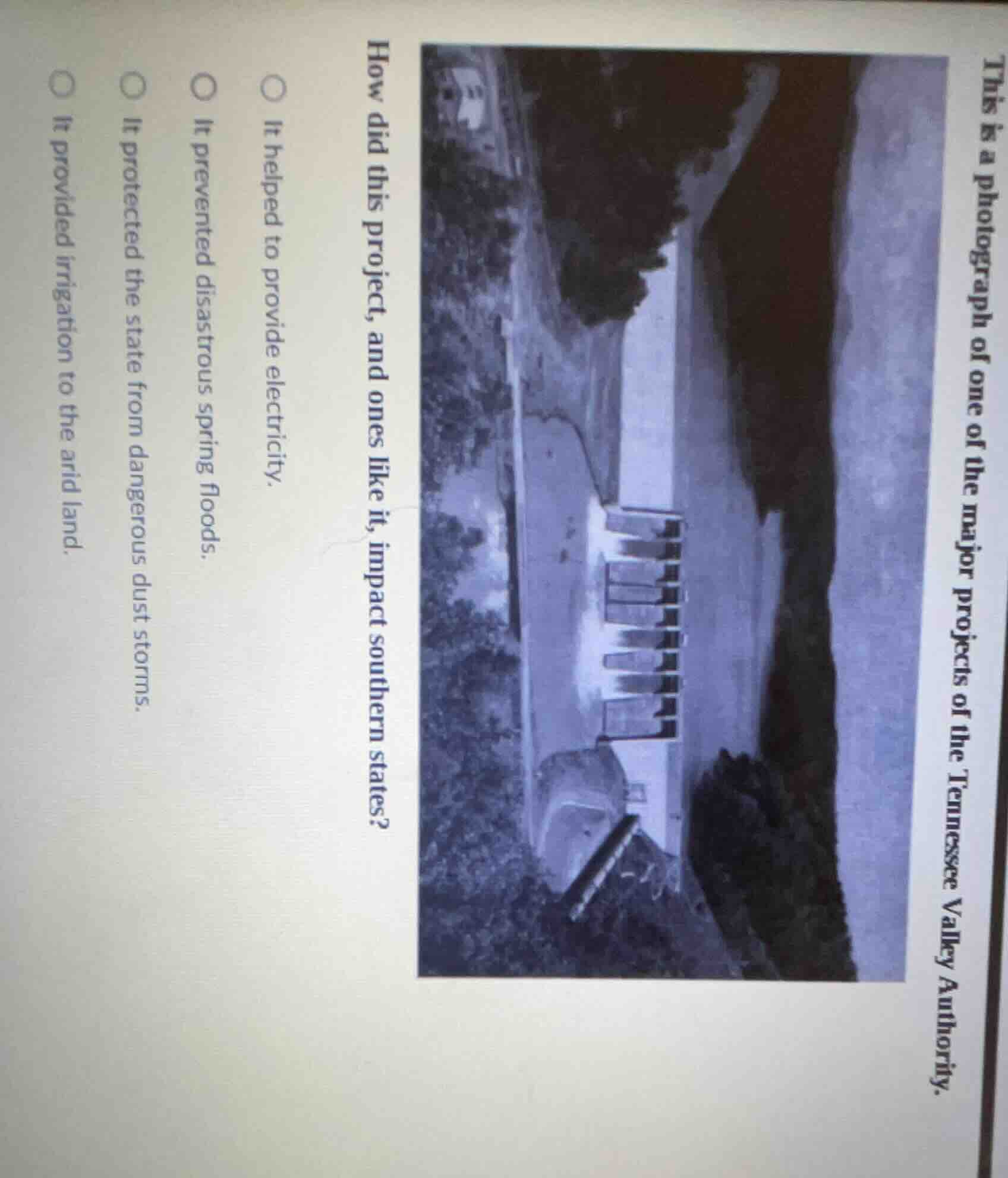 this is a photograph of one of the major projects of the tennessee vall…