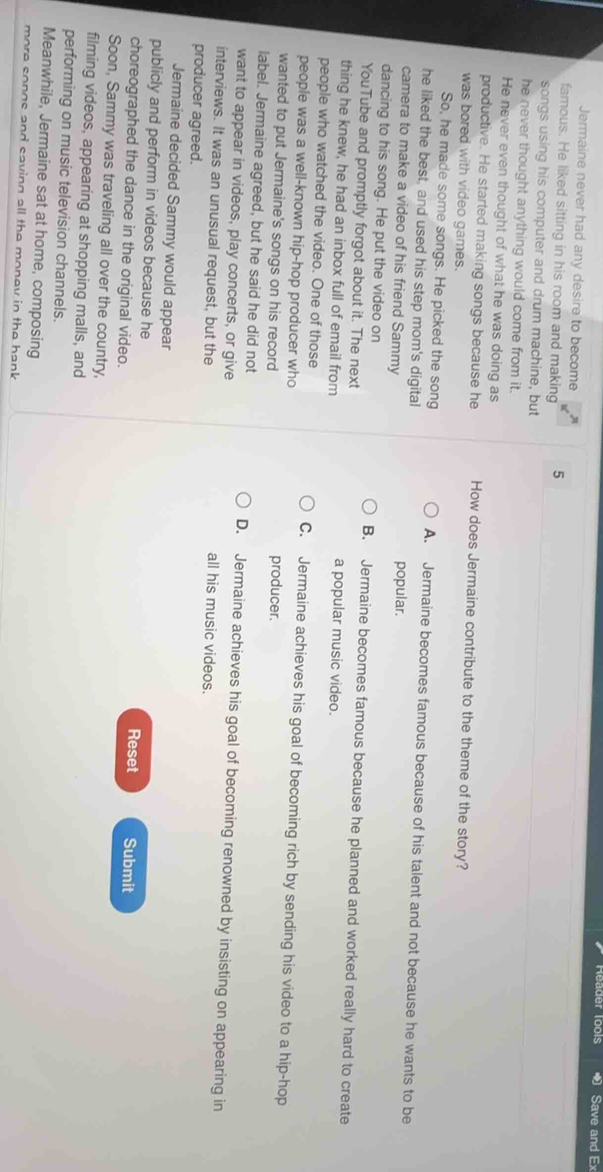 5 jermaine never had any desire to become famous. he liked sitting in h…
