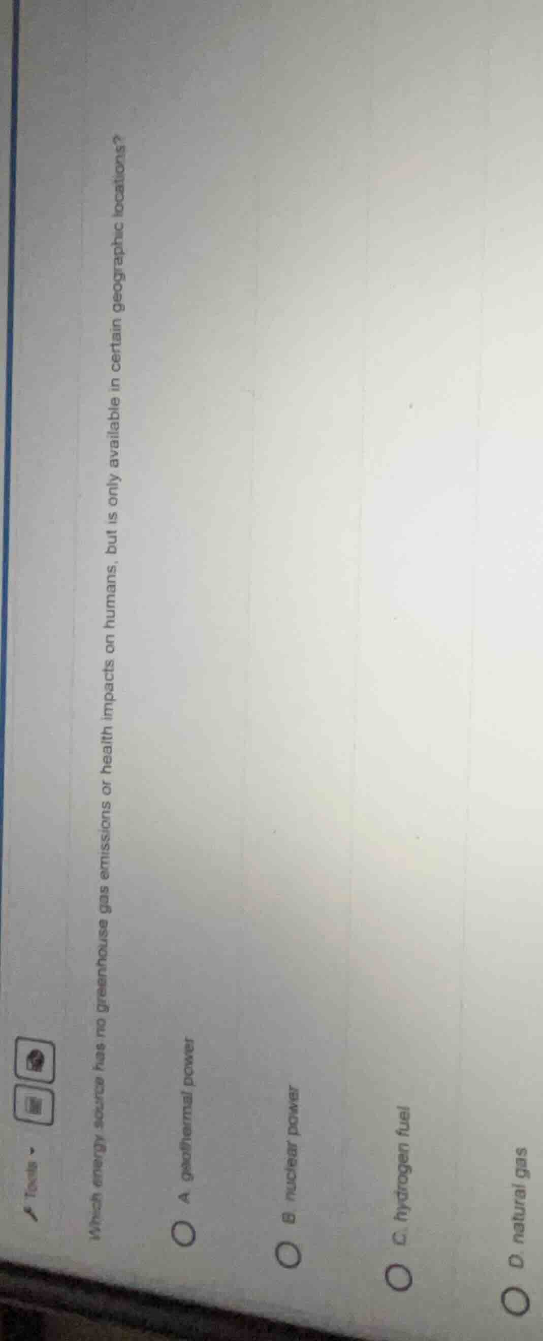 which energy source has no greenhouse gas emissions or health impacts o…