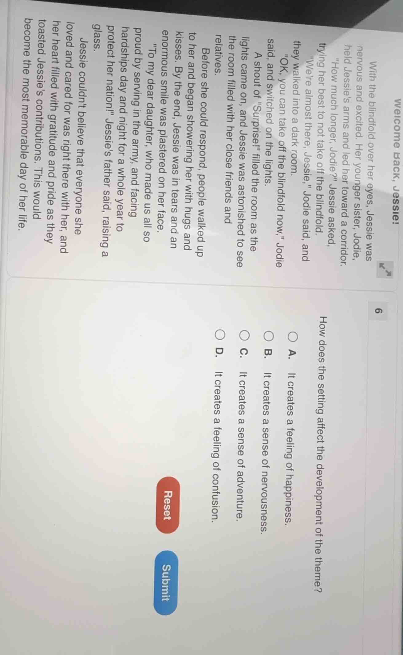 welcome back, jessie! with the blindfold over her eyes, jessie was nerv…