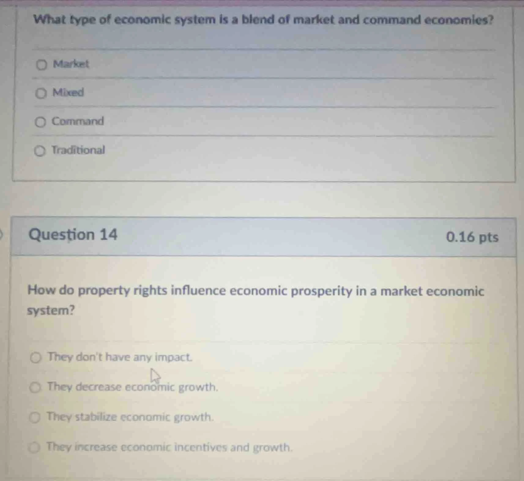 what type of economic system is a blend of market and command economies…
