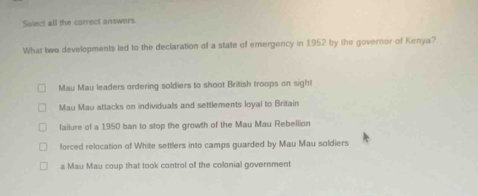 select all the correct answers. what two developments led to the declar…