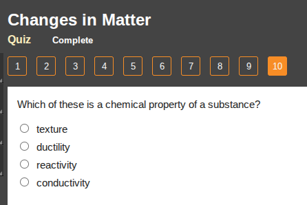 changes in matter quiz complete 1 2 3 4 5 6 7 8 9 10 which of these is …