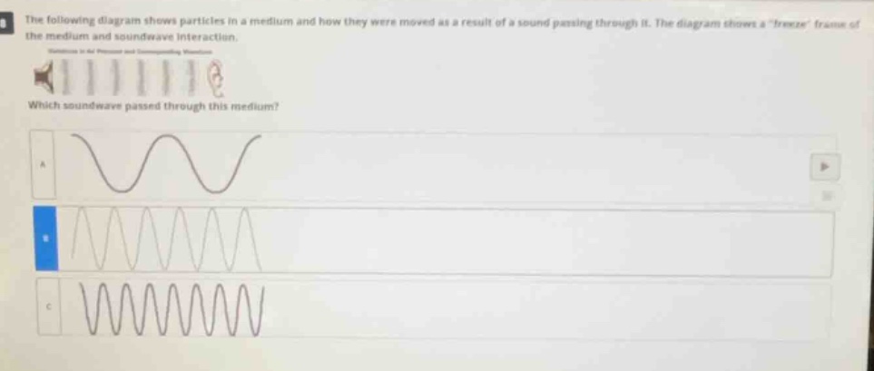 the following diagram shows particles in a medium and how they were mov…