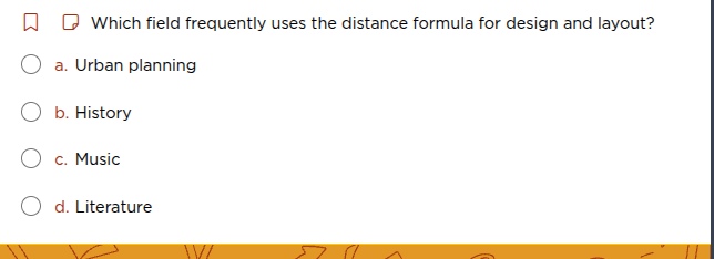which field frequently uses the distance formula for design and layout?…