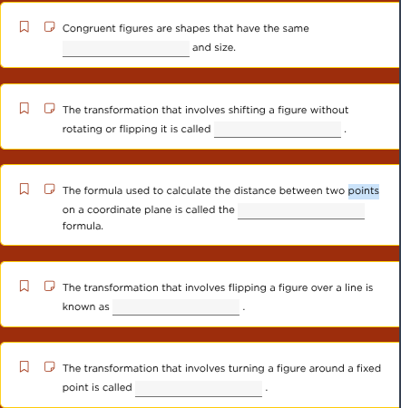 1. congruent figures are shapes that have the same ____________ and siz…