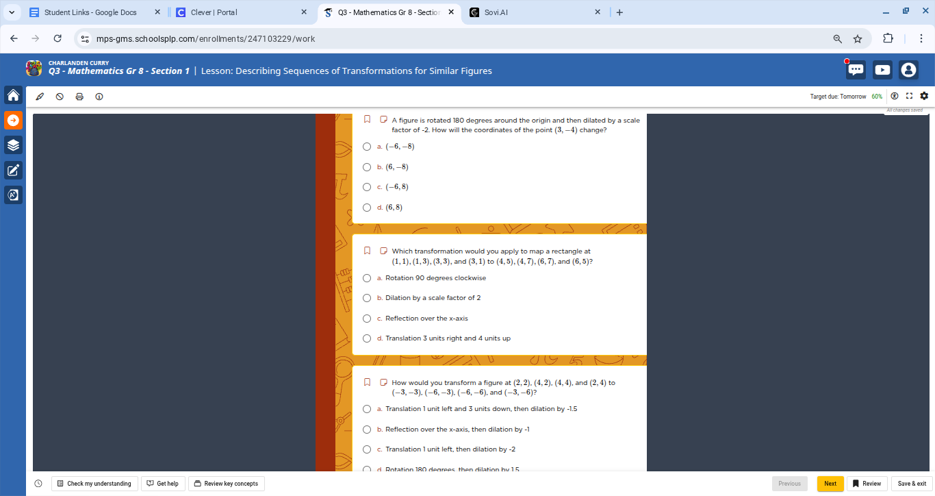 q3 - mathematics gr 8 - section 1 | lesson: describing sequences of tra…