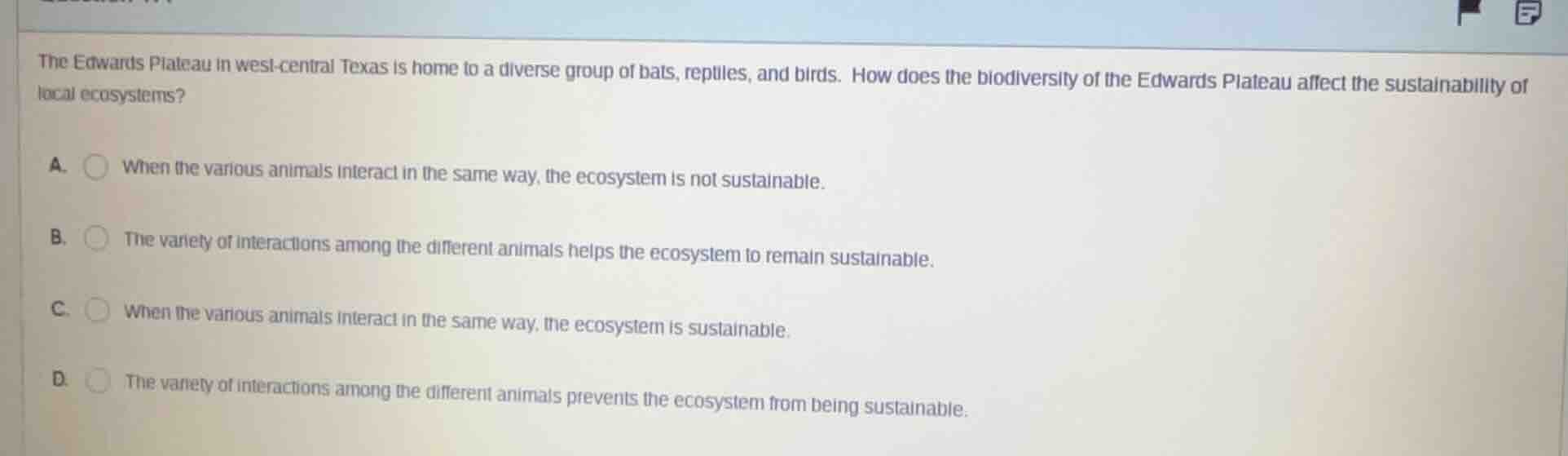 the edwards plateau in west-central texas is home to a diverse group of…