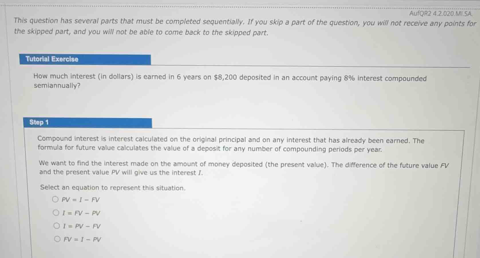 aufqr2 4.2.020.mi.sa.this question has several parts that must be compl…