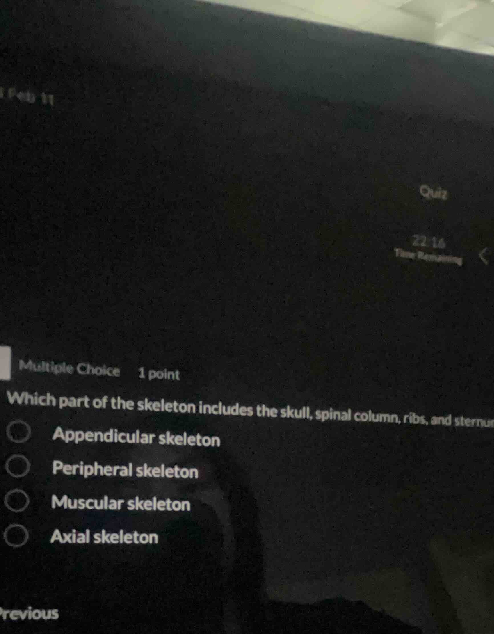 feb 11 quiz 22:14 time remaining multiple choice 1 point which part of …