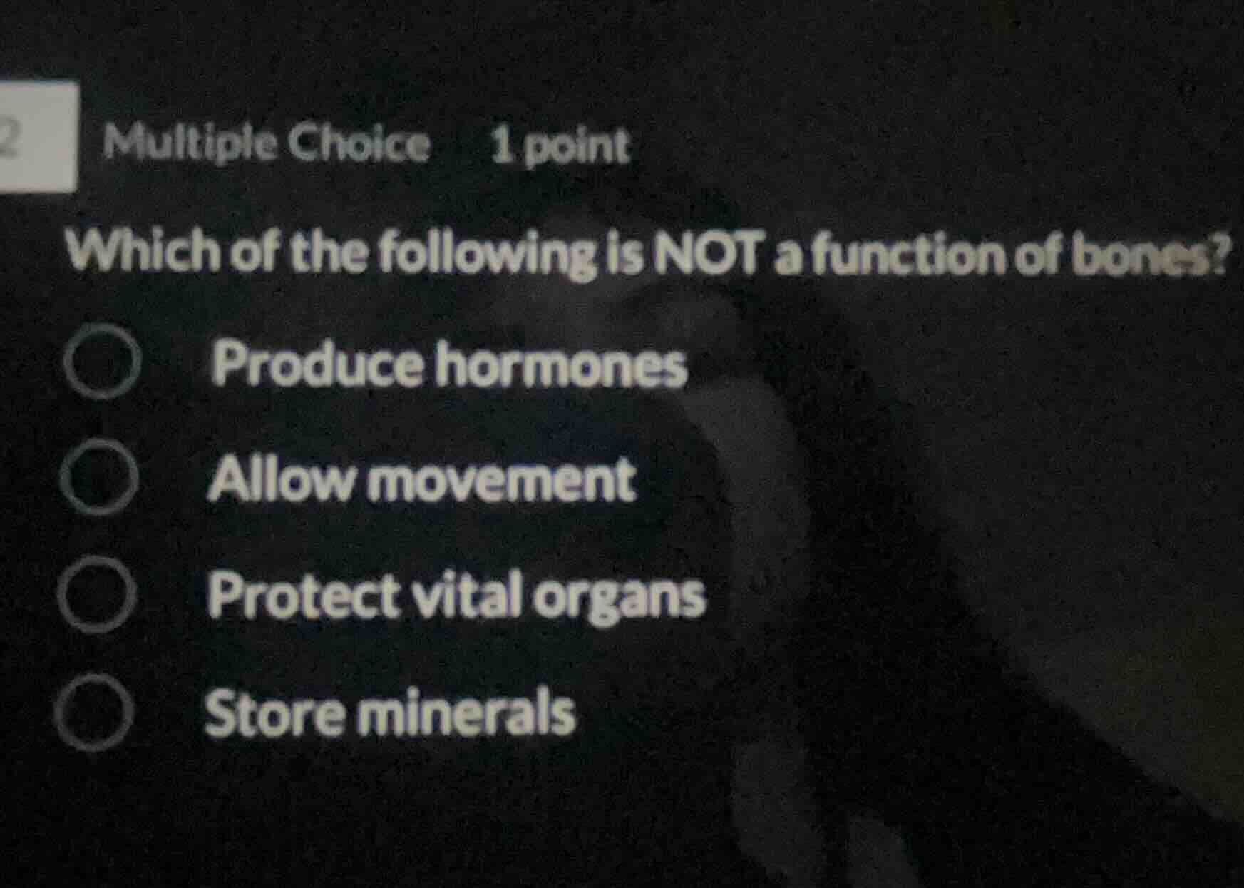2 multiple choice 1 point which of the following is not a function of b…
