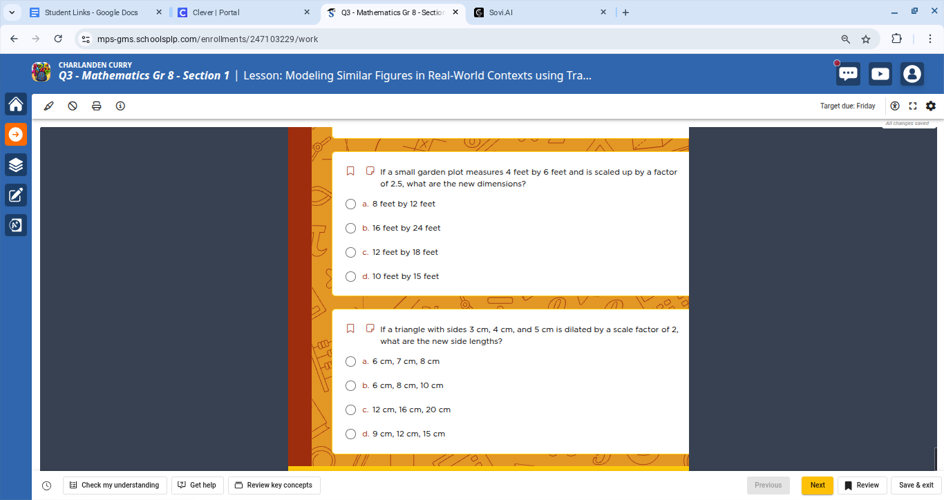 1. if a small garden plot measures 4 feet by 6 feet and is scaled up by…