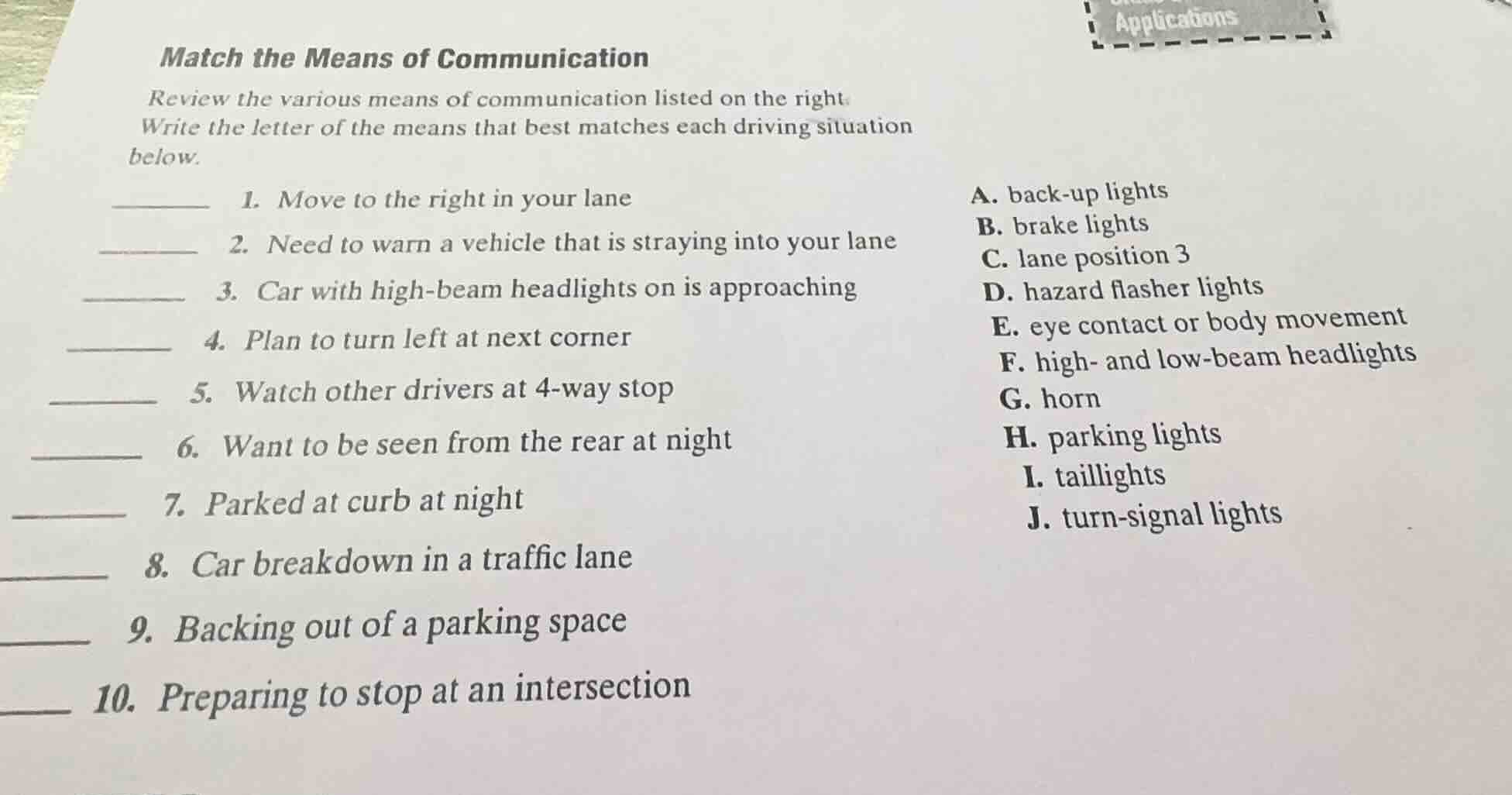 match the means of communication review the various means of communicat…