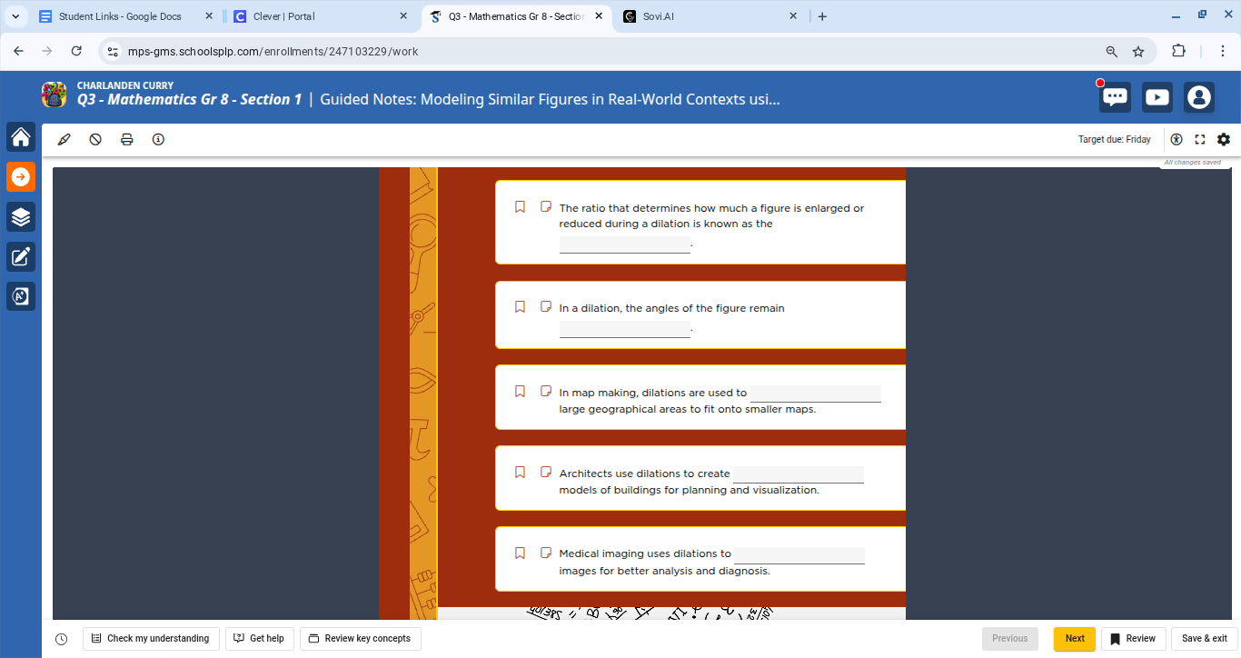 the ratio that determines how much a figure is enlarged or reduced duri…