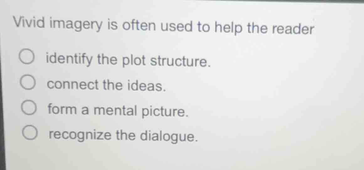 vivid imagery is often used to help the reader identify the plot struct…