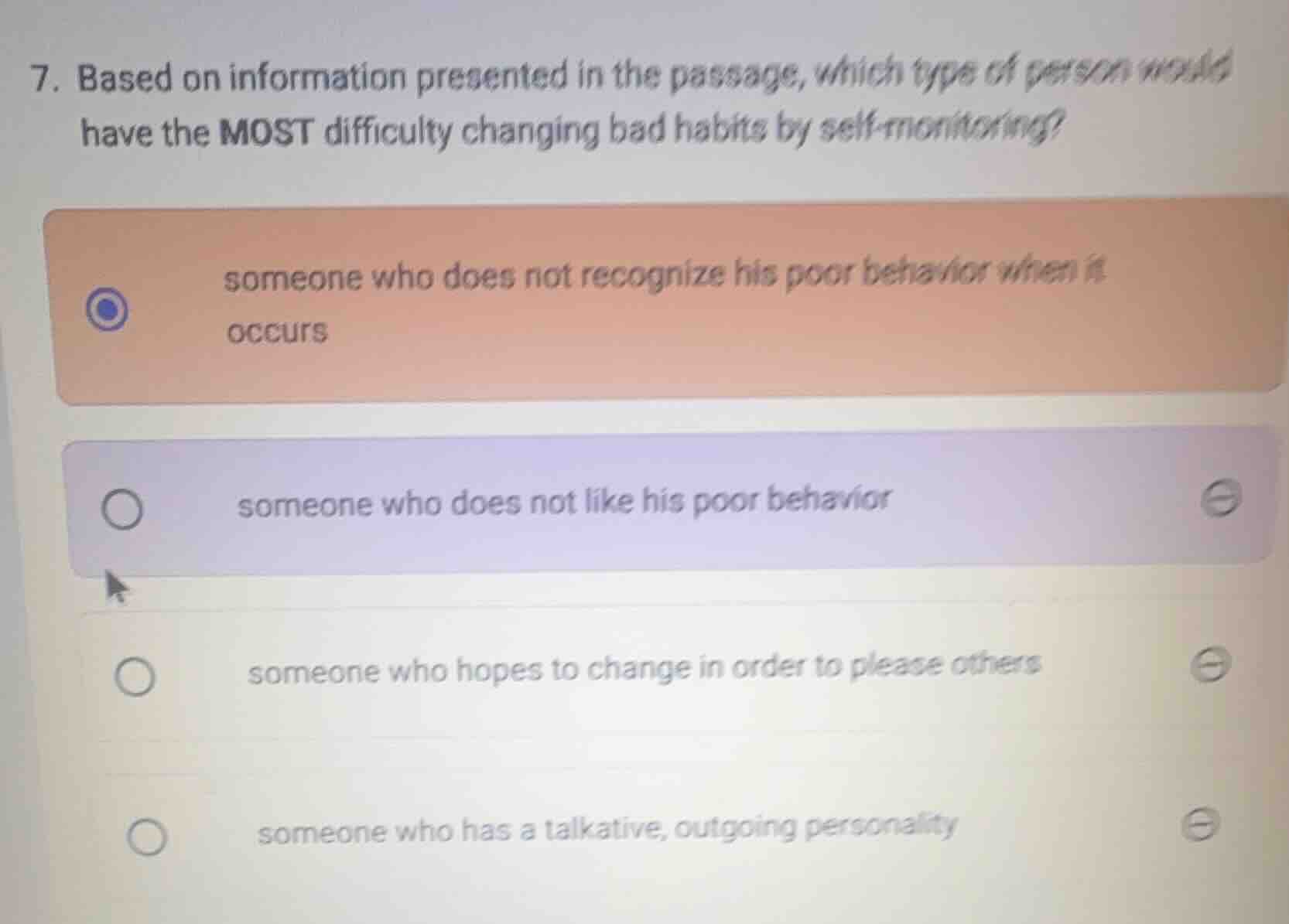 7. based on information presented in the passage, which type of person …