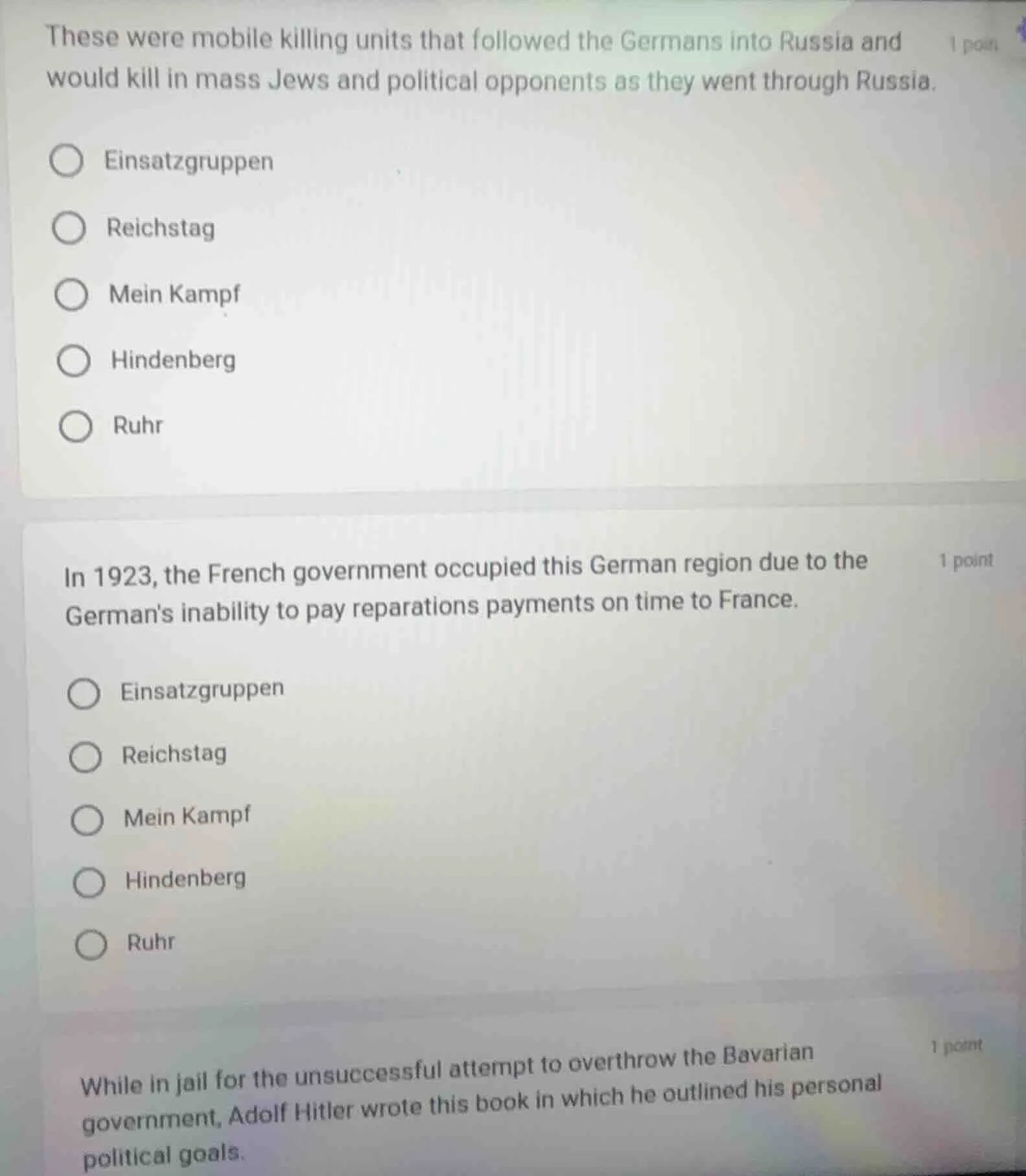 1 point these were mobile killing units that followed the germans into …