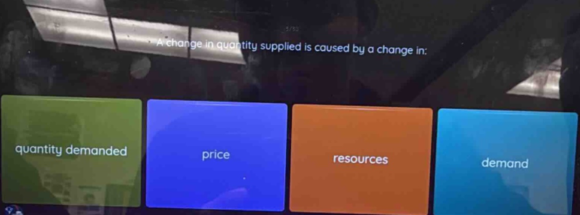 a change in quantity supplied is caused by a change in: quantity demand…