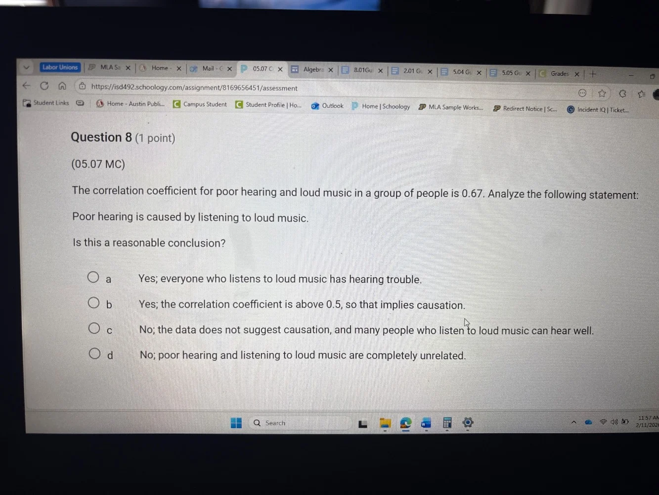 question 8 (1 point) (05.07 mc) the correlation coefficient for poor he…