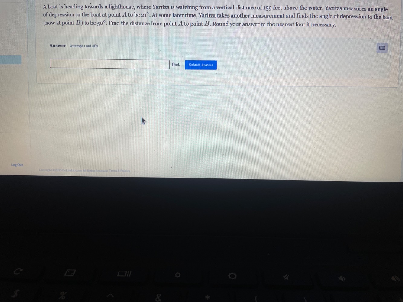 a boat is heading towards a lighthouse, where yaritza is watching from …