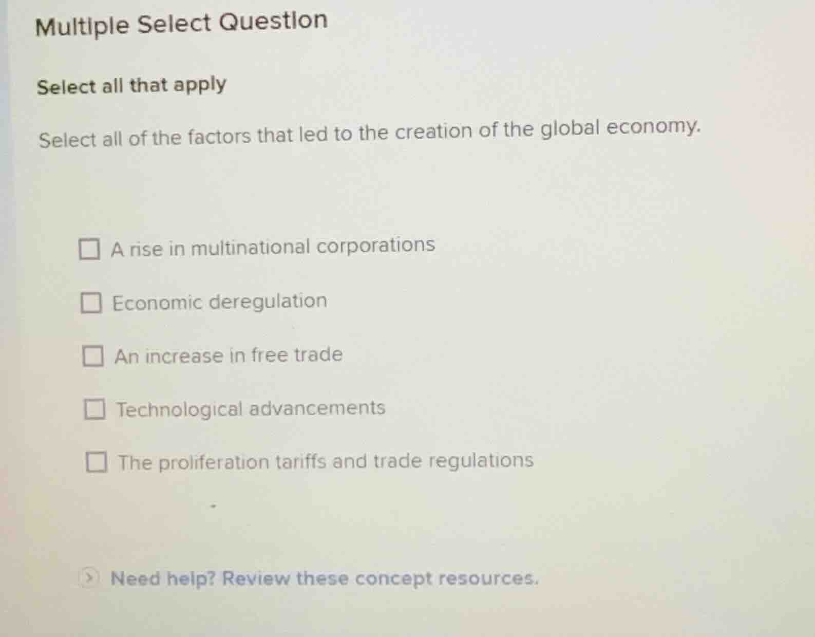 multiple select question select all that apply select all of the factor…