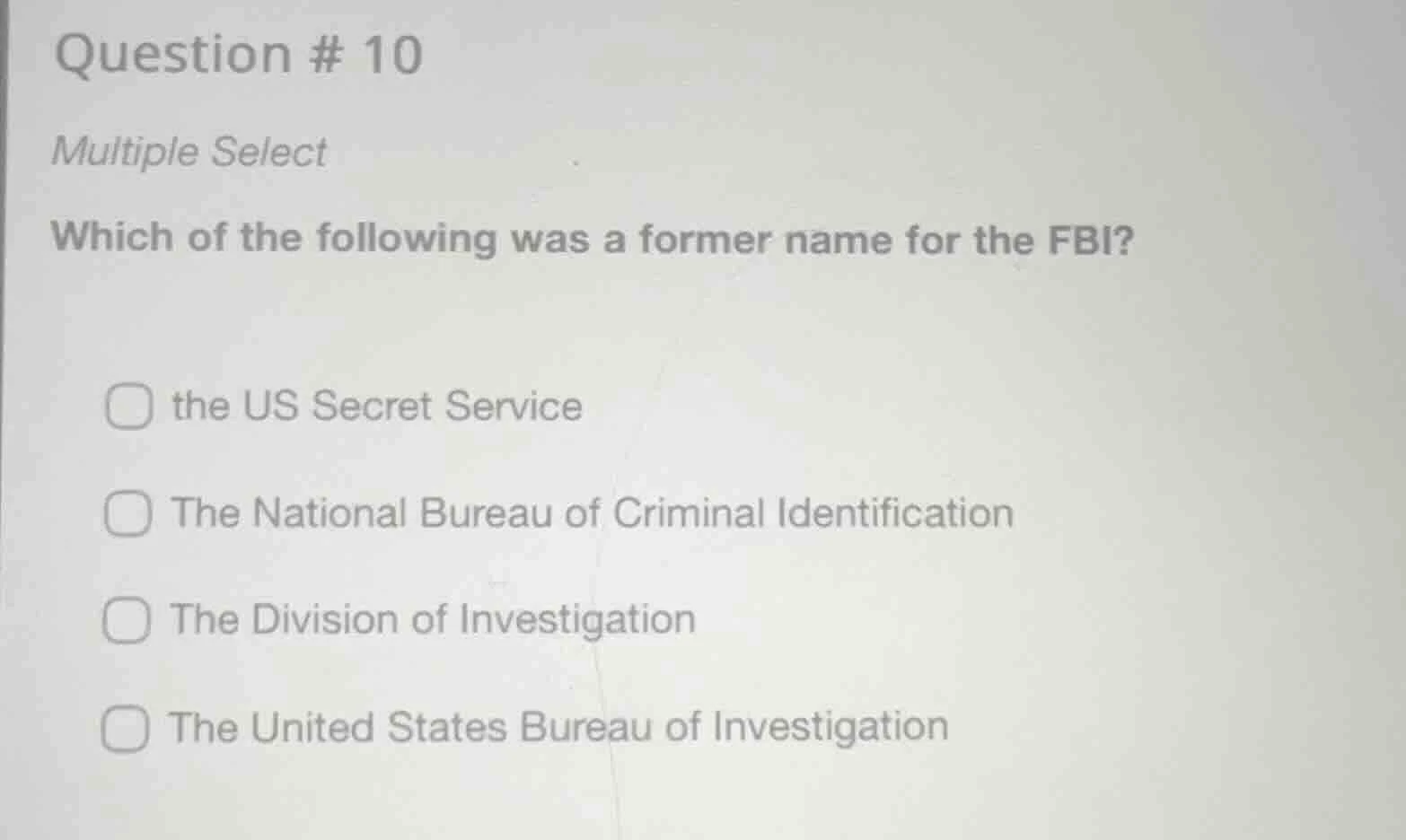 question # 10 multiple select which of the following was a former name …