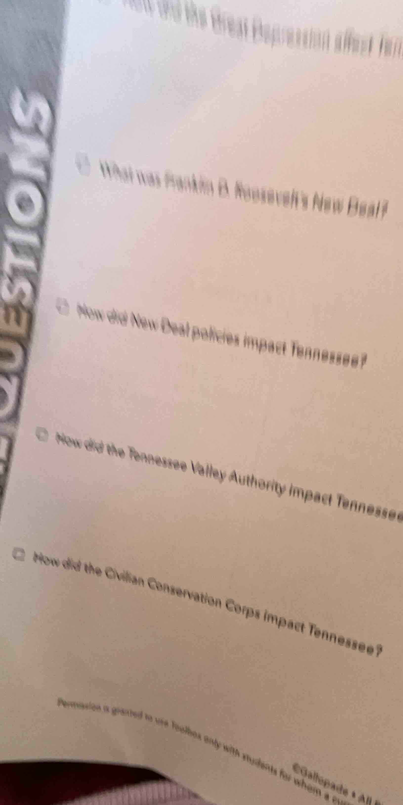 1. what was franklin d. roosevelts new deal? 2. how did new deal polici…
