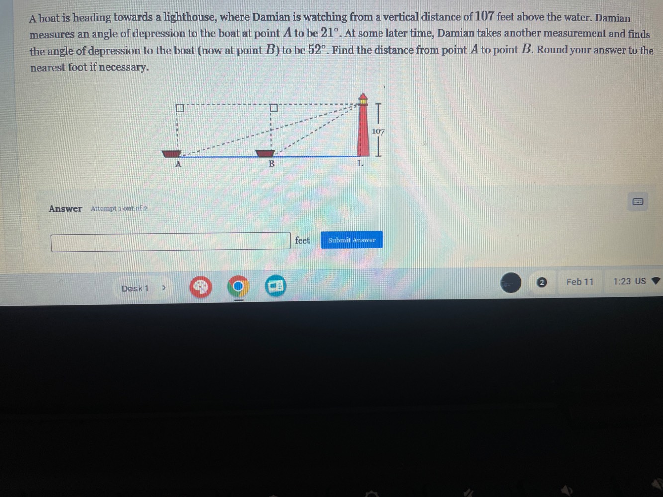 a boat is heading towards a lighthouse, where damian is watching from a…