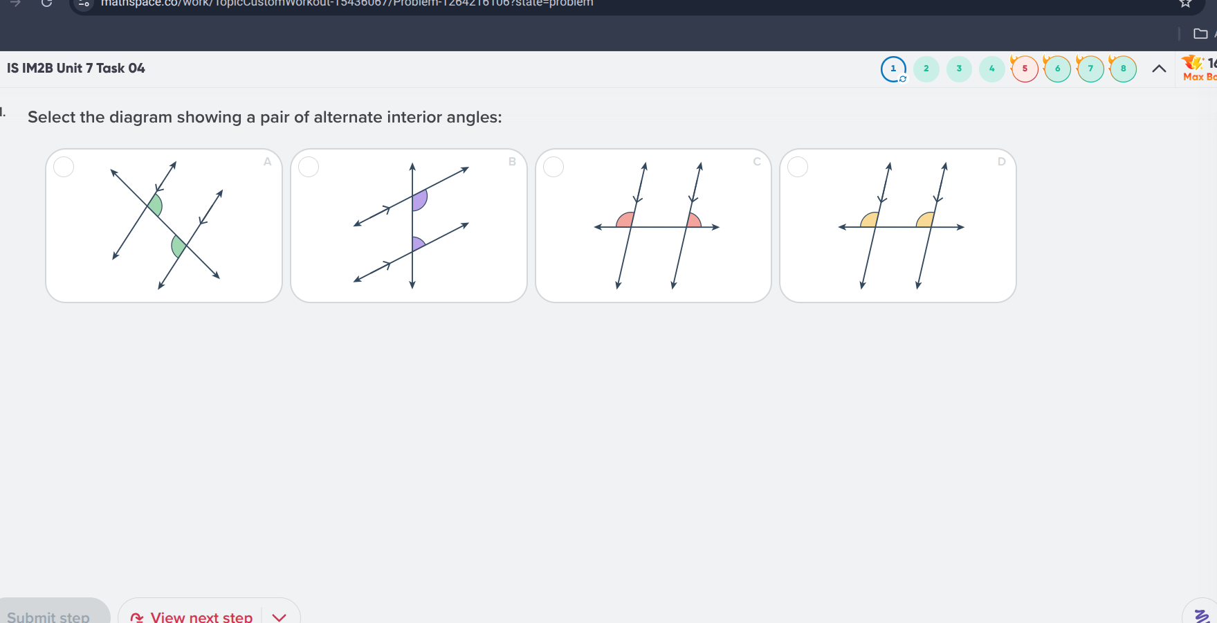 is im2b unit 7 task 04 1. select the diagram showing a pair of alternat…
