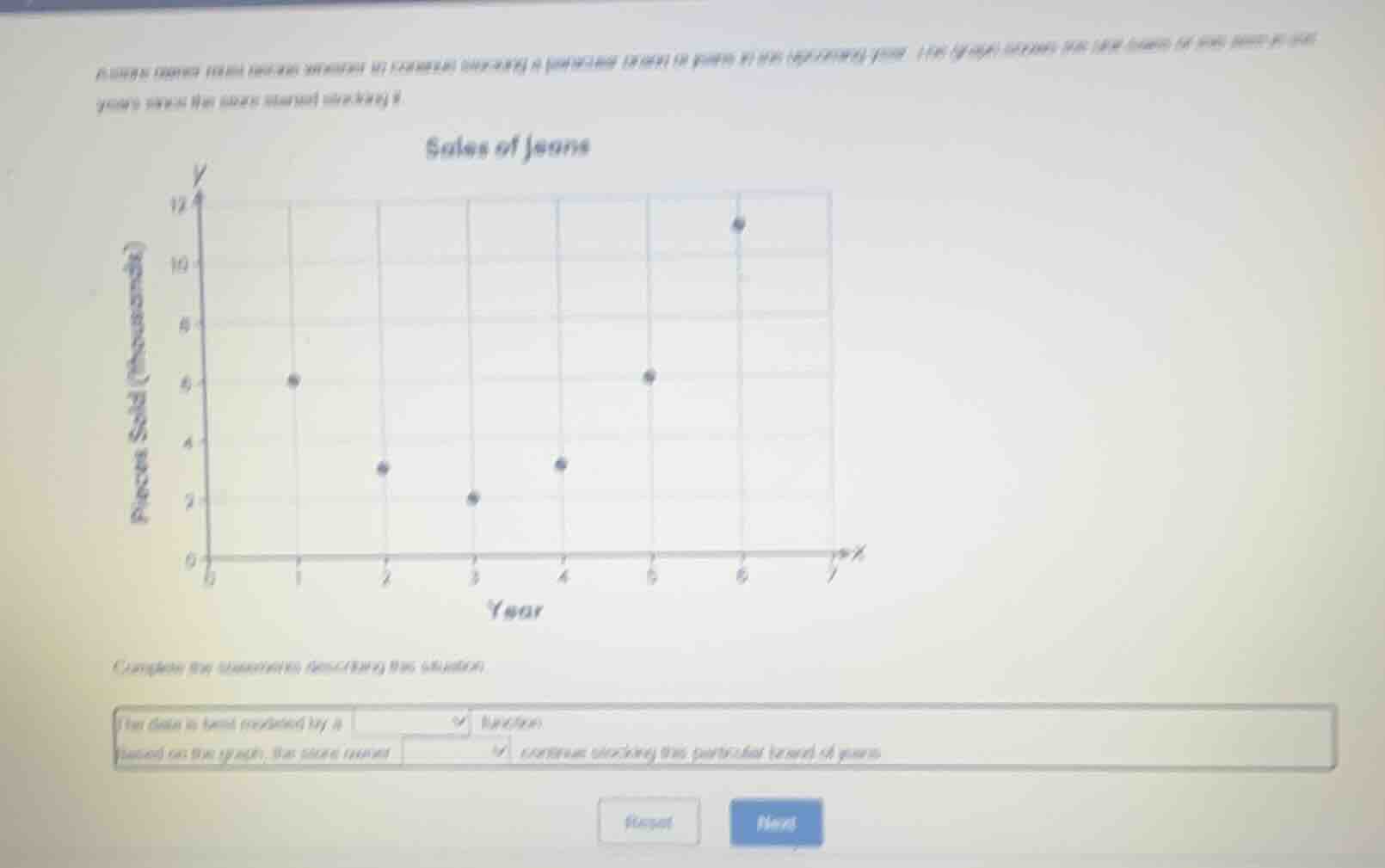 a store owner has been keeping a careful record of sales of one brand o…