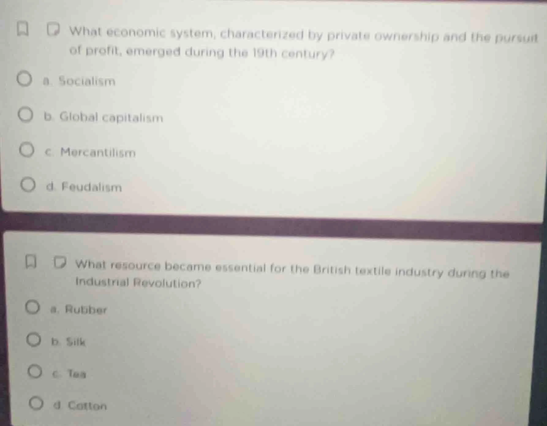 1. what economic system, characterized by private ownership and the pur…