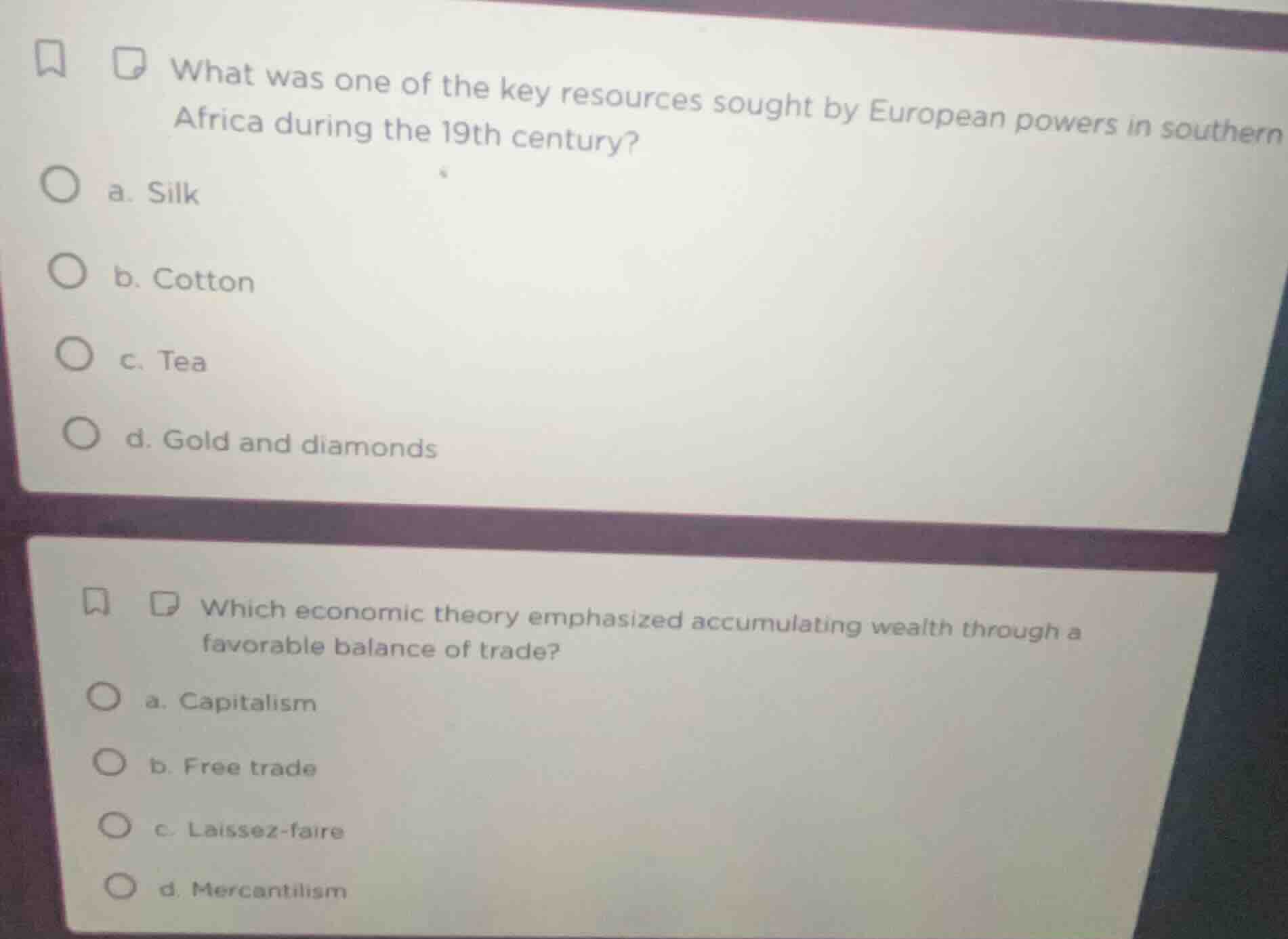 what was one of the key resources sought by european powers in southern…