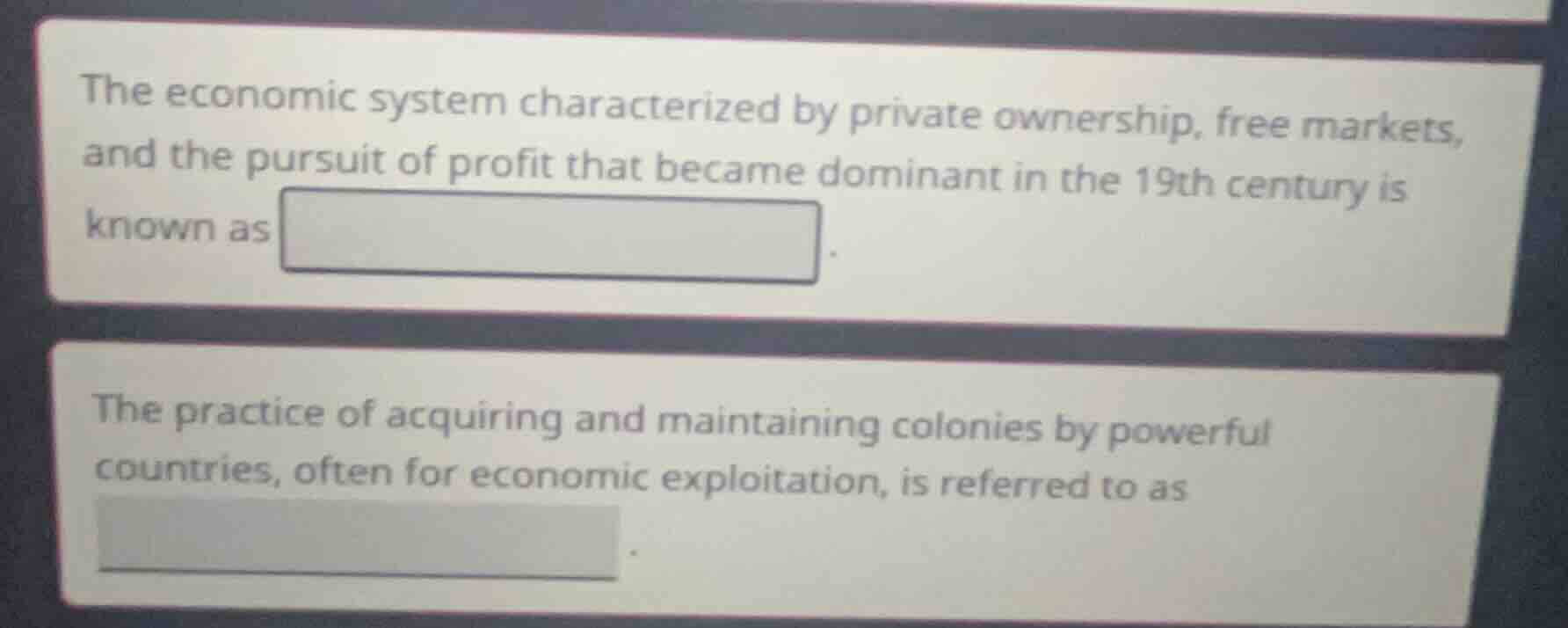 the economic system characterized by private ownership, free markets, a…