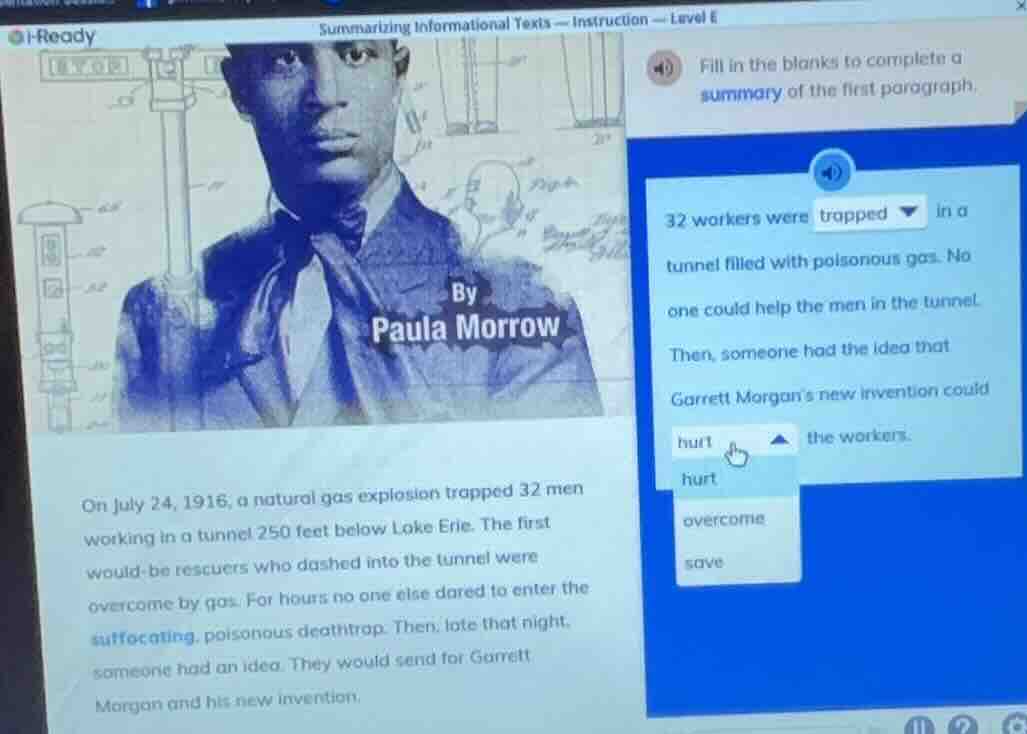 summarizing informational texts — instruction — level e fill in the bla…