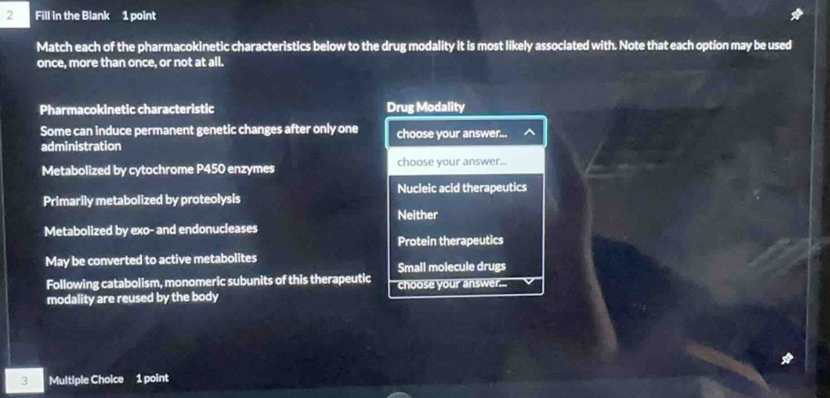 2 fill in the blank 1 point match each of the pharmacokinetic character…