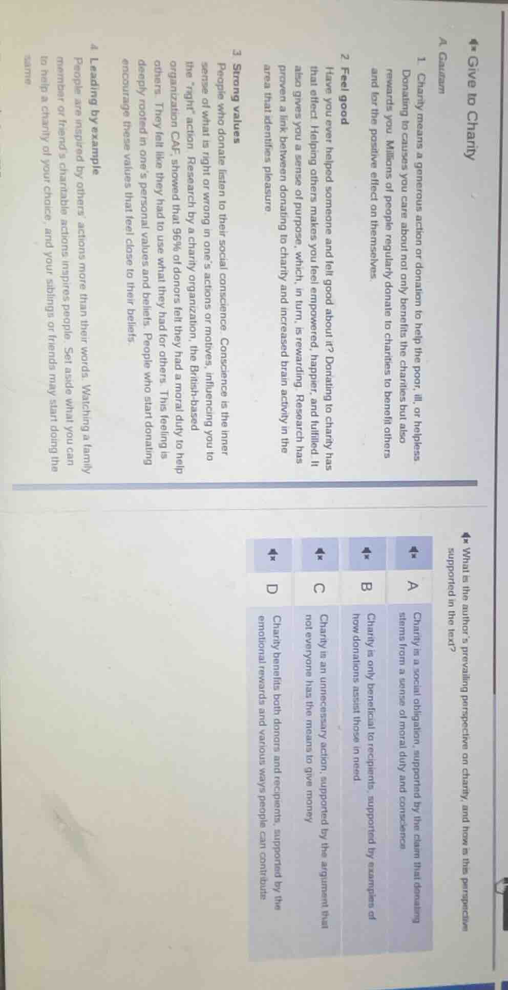 ★ give to charity a. guulam 1. charity means a generous action or donat…